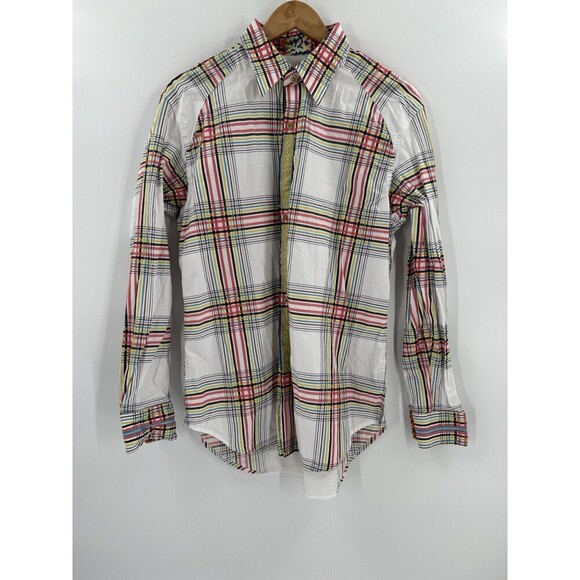 ROBERT GRAHAM Shirt Men's MEDIUM Hidden Snap Button Flip Cuff Long Sleeve EUC - Picture 7 of 14